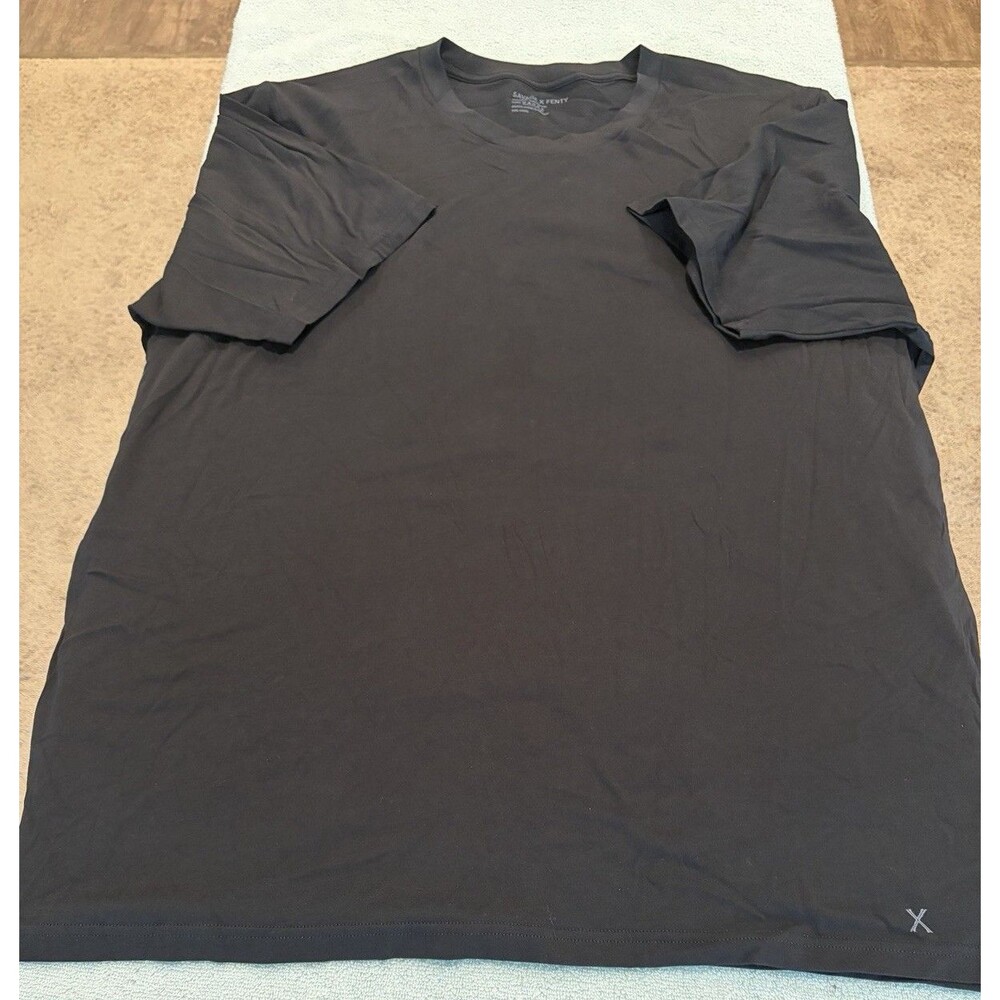 Savage X Fenty 4XL Black T Shirt 100% Cotton Oversized Crew Neck Tee NWOT